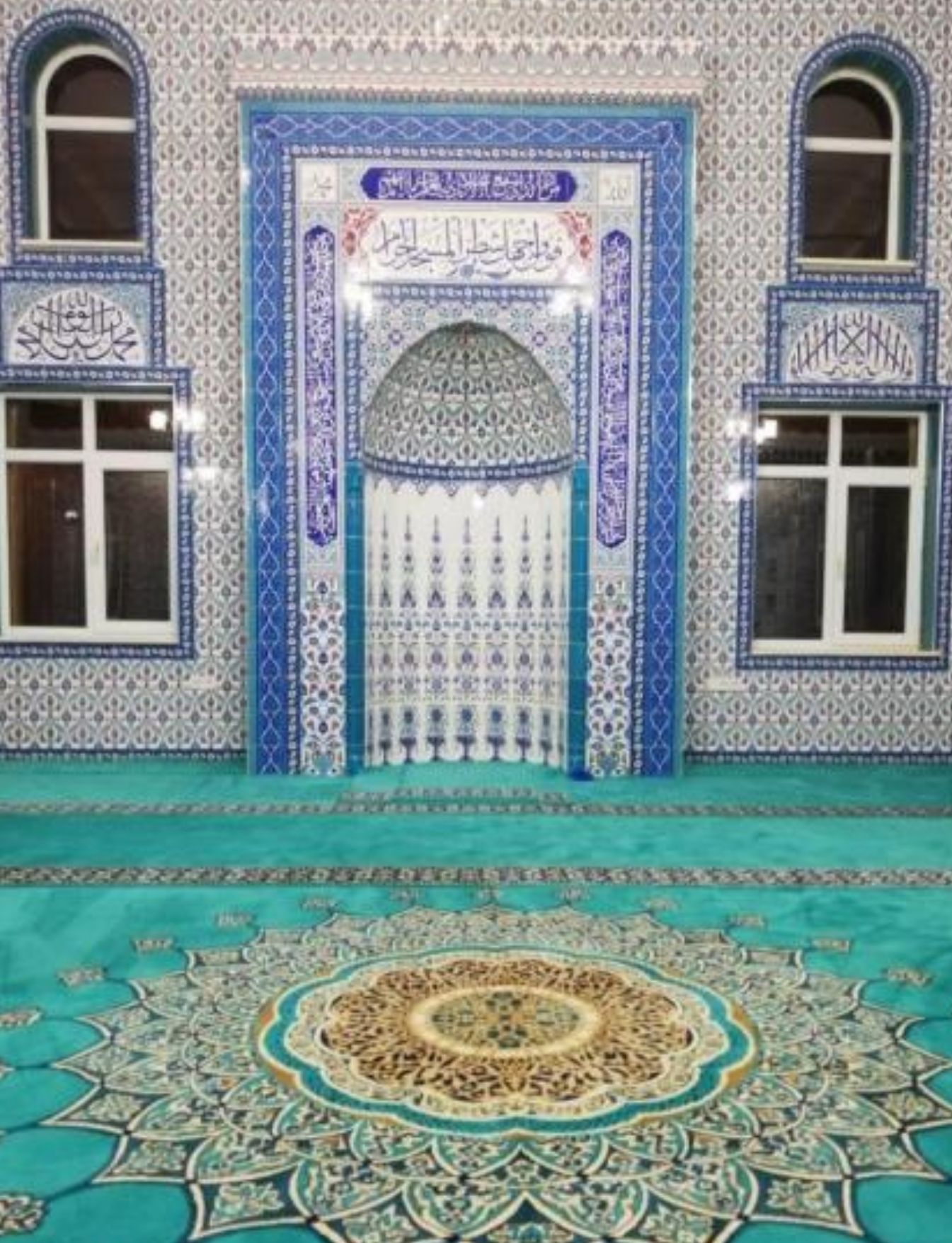 Cami Çini Mihrap - 44, Cami Mihrabı Modelleri Çini Desenli, Cami Çinileri 