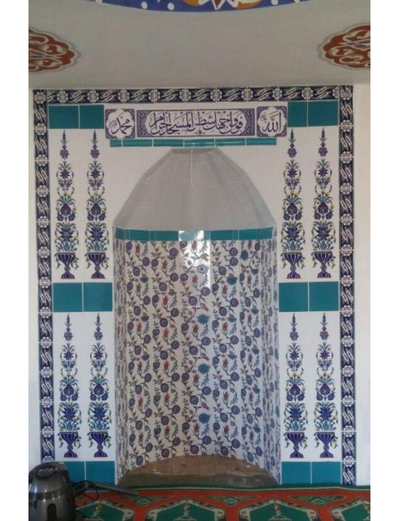 Cami Çini Mihrap - 52, Mescit Mihrap Osmanlı Model, Cami Çinileri